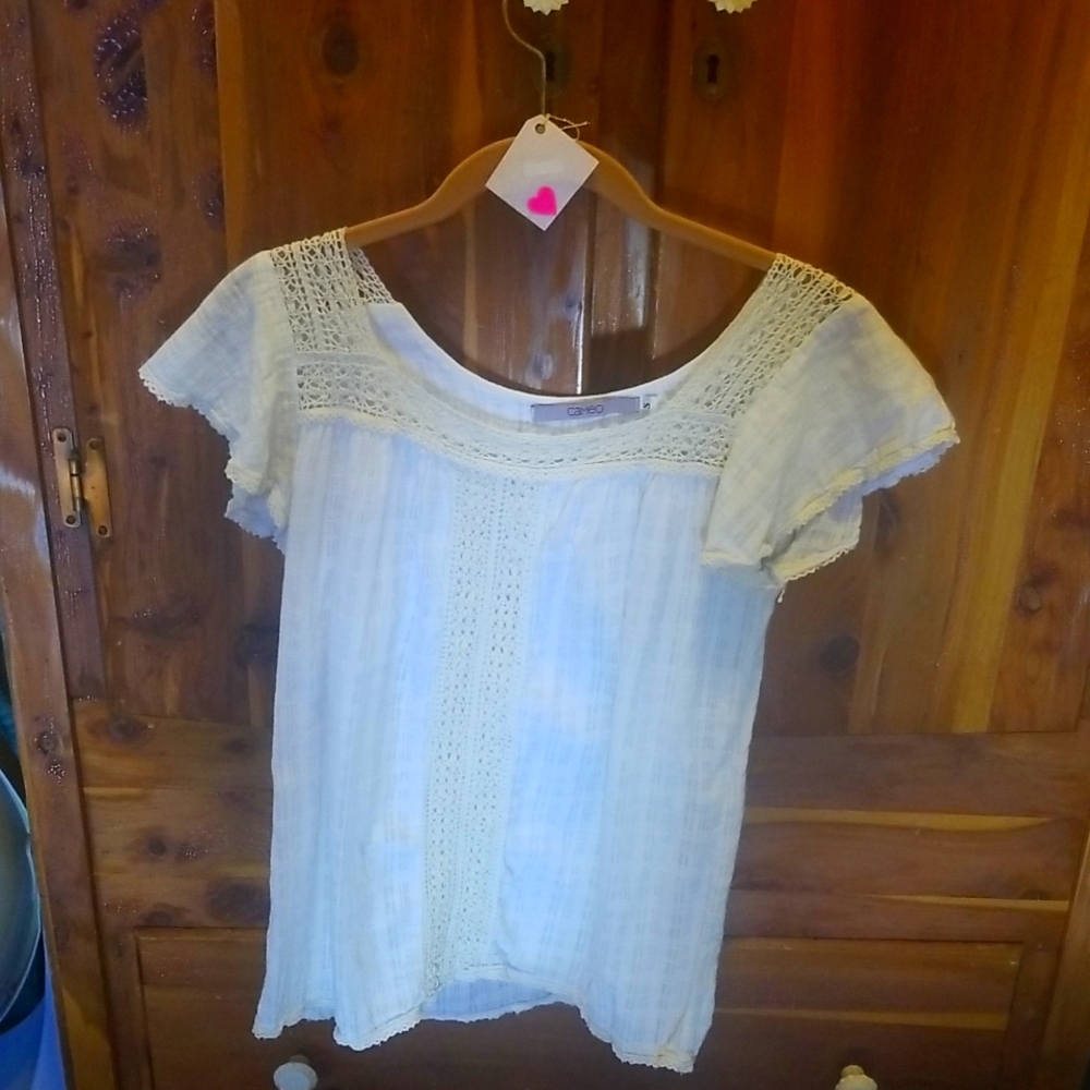 Cameo Boho White Top